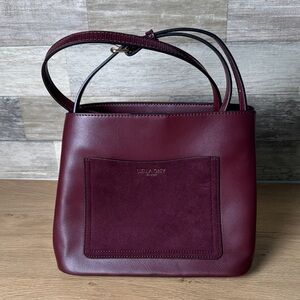 Luella Grey Burgundy Shoulder Clutch Bag